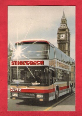 Werbepostkarte - Super Postkutsche von Perth - Neoplan Skyliner mit Big Ben