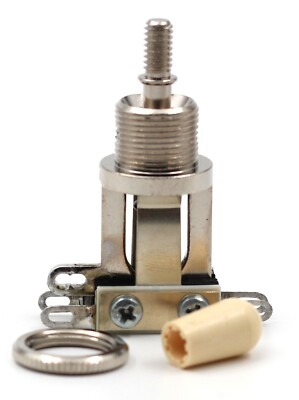 Switchcraft  Short Straight 3-way Toggle Switch w/ Cream Switchcraft Tip