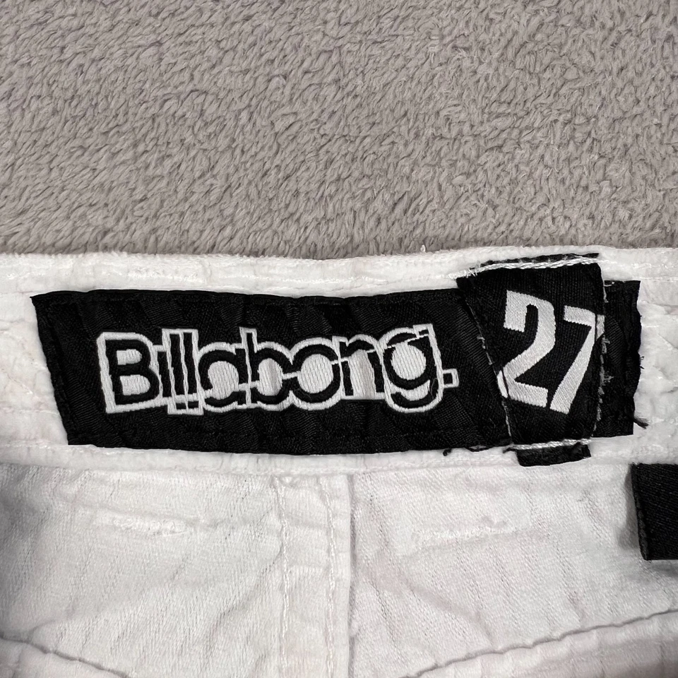 Pantalones Cortos Billabong Niños Talla 27 Cintura Blanco Pana Clásico Vintage Estilo Surf Foto 4 de 4