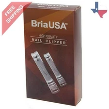 BriaUSA Nail Clipper Set Fingernail and Toenail Precision Stainless Steel Blades