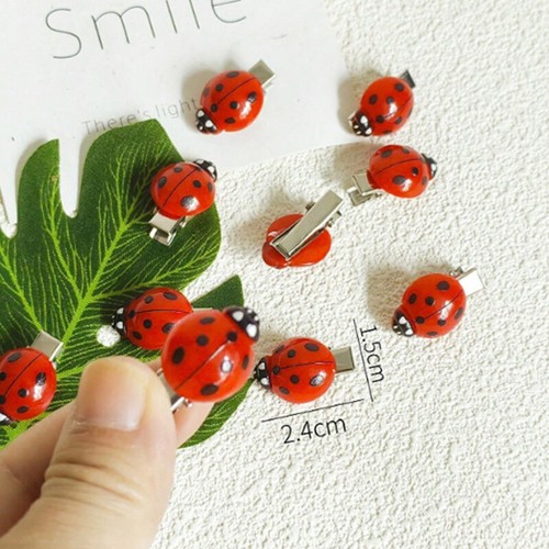 10Pcs Simulated Ladybug Hairpin Animal Insect Hair Clips Hair Accessories Decor. - Picture 12 of 13