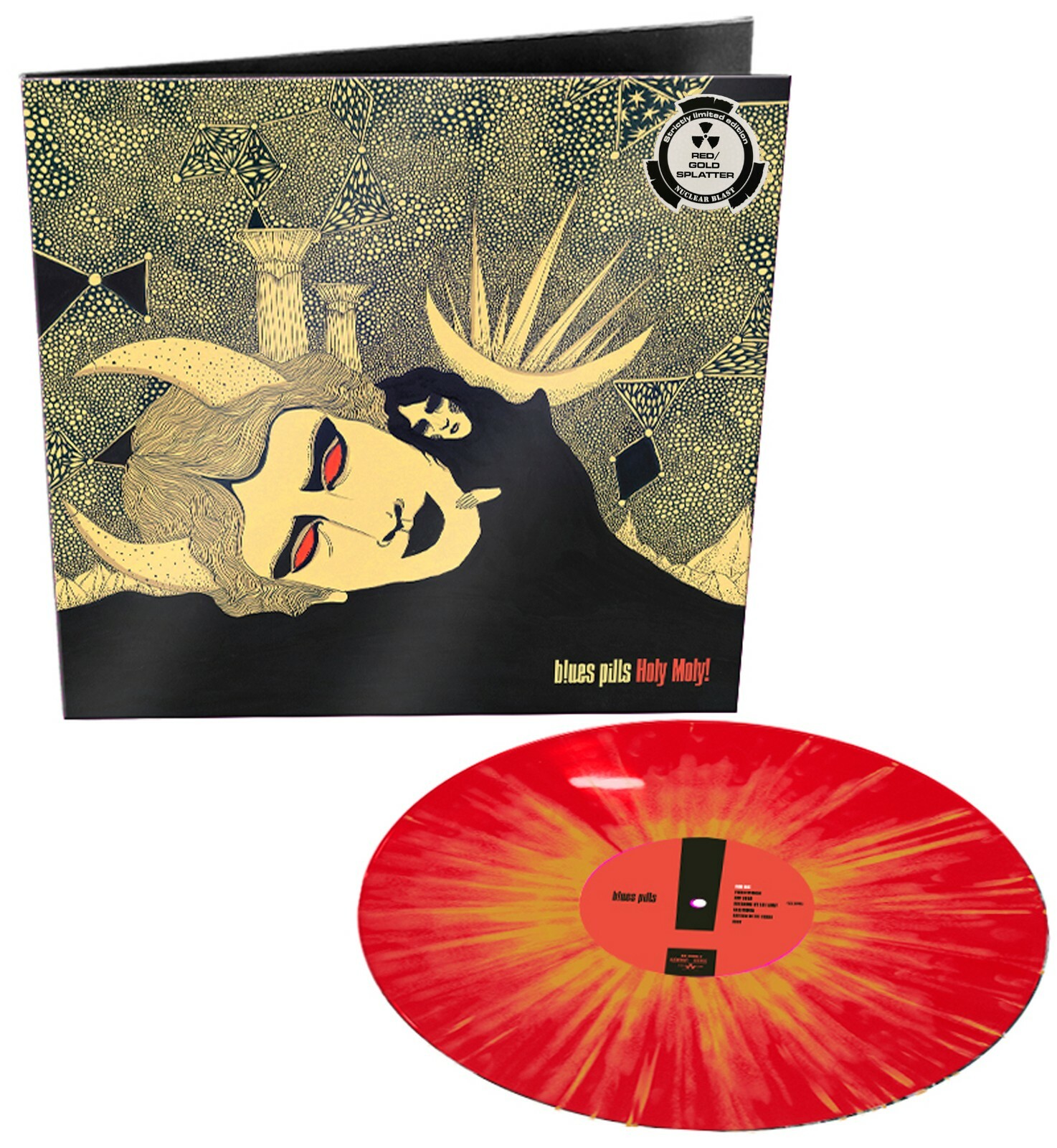 BLUES PILLS LP Holy Moly ! RED & GOLD SPLATTER VINYL Special Limited Edn. SEALED