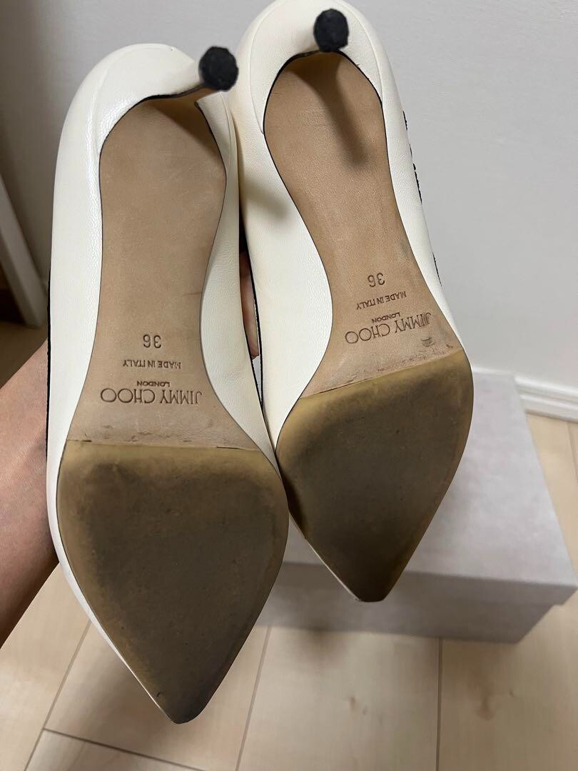JIMMY CHOO Logo Design Pumps Mule Sandals Size36/US6 ROMY 60 JIMMY CHOO Logo Design Pumps Mule Sandals Size36/US6 ROMY 60