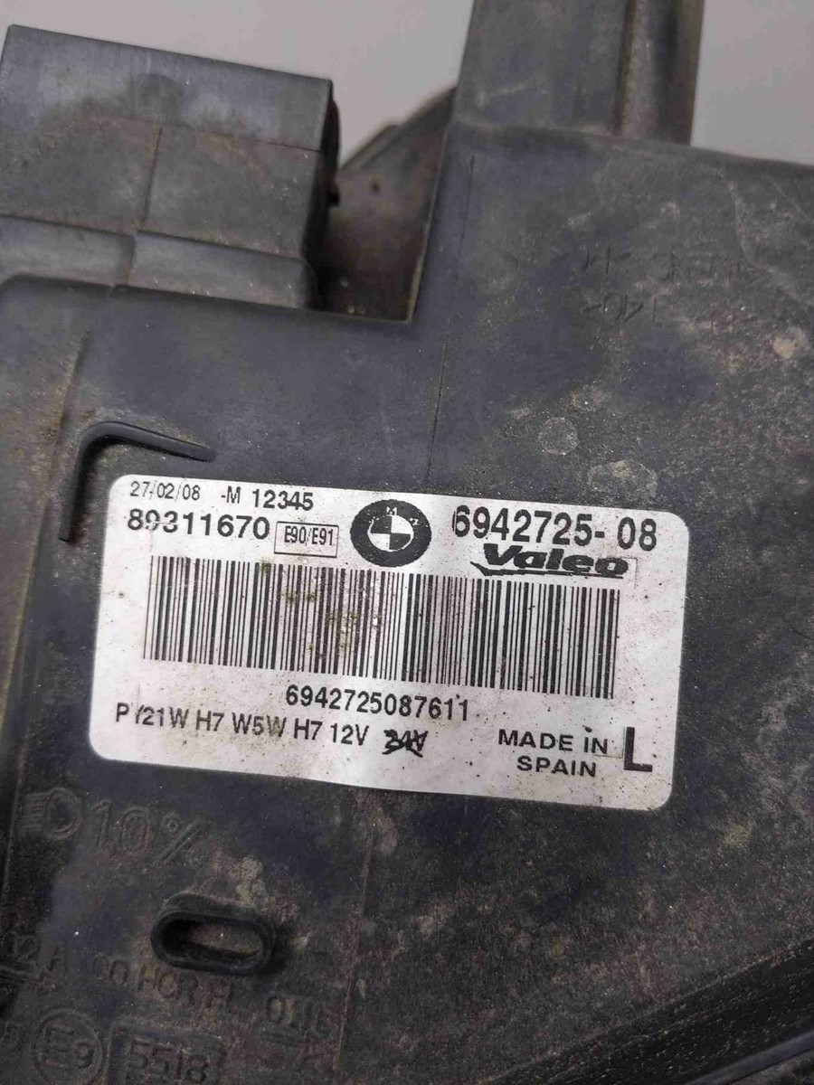 2008 BMW 328XI SERIES SEDAN OEM DRIVER LEFT HEADLIGHT LAMP VALEO 