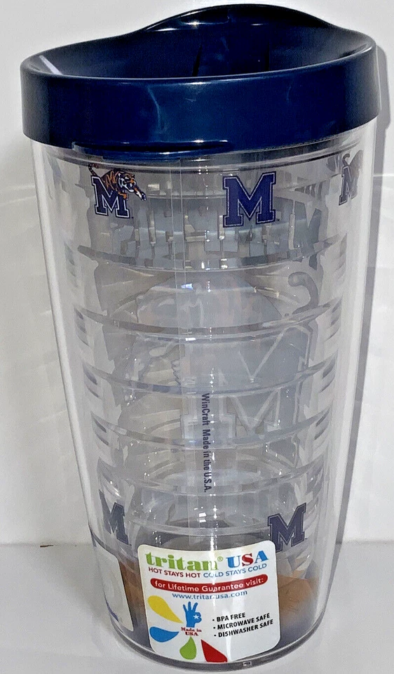 Memphis Tigers NCAA 16 OZ. INSULATED HOT COLD TRAVEL TUMBLER - Image 2 of 2