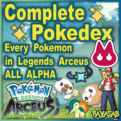 COMPLETE Pokedex Pokemon Home Legends Arceus Alpha 6iv Shiny Non Shiny Sinnoh  