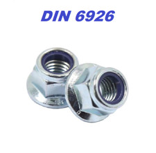 FLANGED NYLOC NUTS FLANGE NYLON INSERT LOCKING NUT ZINC PLATED M5 M6 M8 M10 M12 