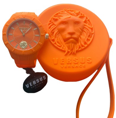orange versace watch