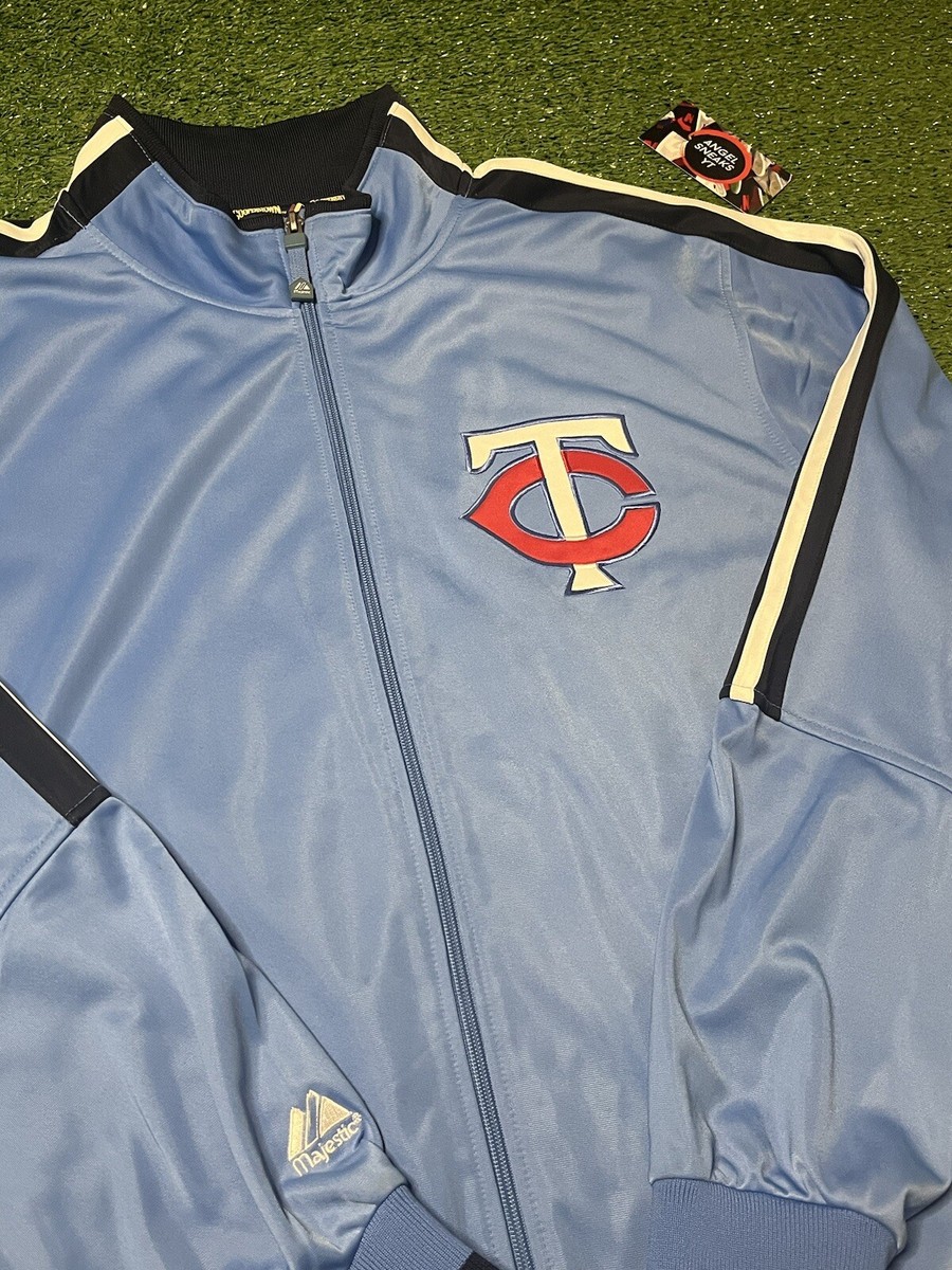 Twins ジャケット Majestic Men's Minnesota Twins Majestic Navy On-Field Therma Base