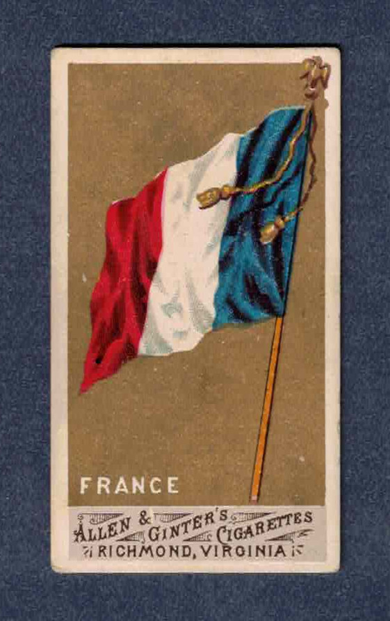 FRANCE 1887 N9 Allen & Ginter Flags Of All Nations (NON-FLARED A)