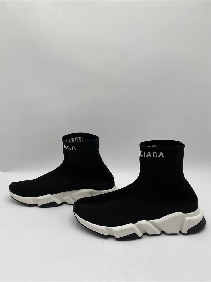 Women’s Balenciaga Speed Trainer Sneakers Black Size 10 - Image 3 of 4