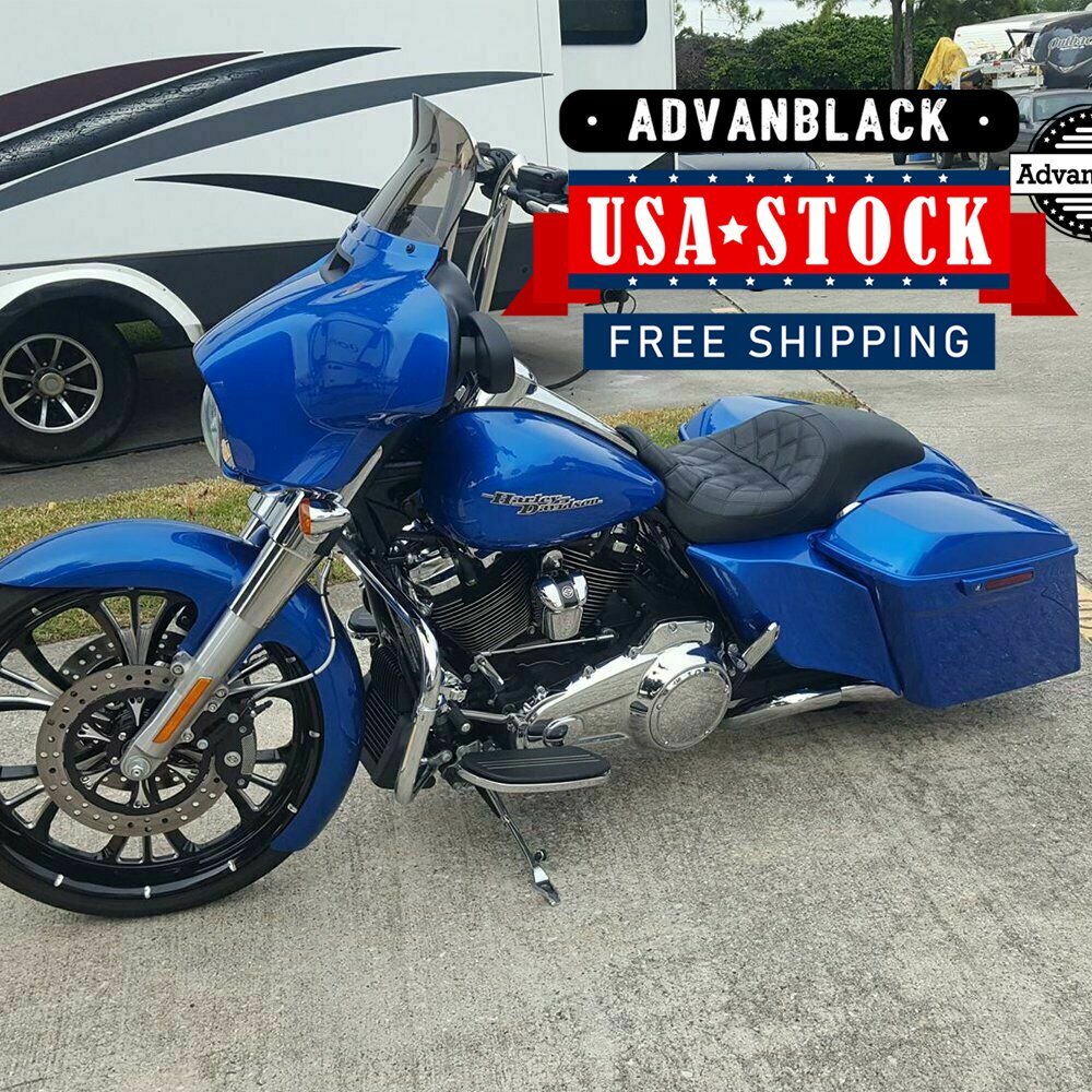 Electric Blue Stretched Extended Side Cover fit 2014+ Harley