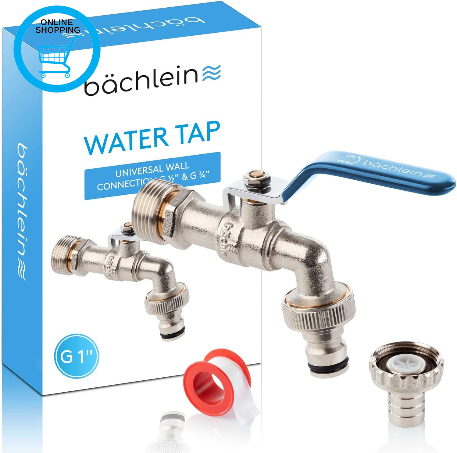 Universal Outlet Tap with Reduction Adapter for 1"" Wall Connection - Outlet Tap