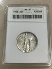 1928 25C Standing Liberty Quarter MS61