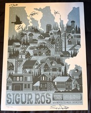 Sigur Ros Wordless Music Orchestra Signed Autographed Mission Co Poster 48/150