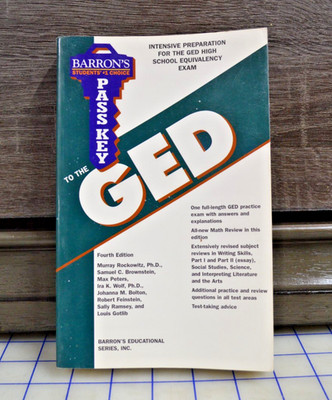 Barron s Pass Key To The GED 4th Edition Study Guide Paperback Exam Prep Book