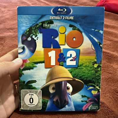 Rio 1 & 2 Blu-ray Doppelpack | 2 Filme | 2 Discs | FSK 0 | mit Schuber