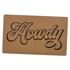 Howdy Western Cowgirl Door Mat, Funny Welcome Front Door Mat Indoor Outdoor