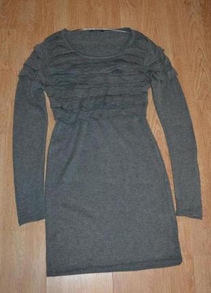 Women Escada Dress Grey Wool 38 / M / 46