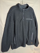 NWT Eddie Bauer Men's Blue 1/4 Snap Pullover Sweater Fleece Sz XXL Pockets