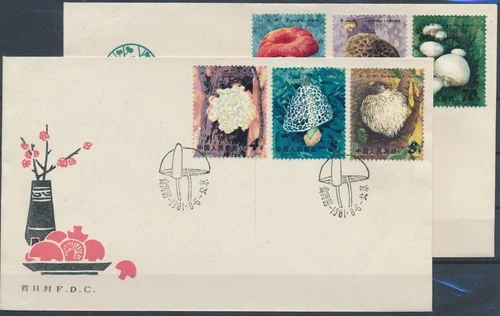 LS70434 China 1981 mushrooms funghi nature FDC's used
