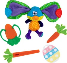 Baby Play and Explore Easter Gift Bundle – Silicone Carrot Tube Teether, Veggie 