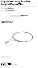 Gripple No.1 Hang Fast 5m Length (pack Of 10) Brand New Sealed