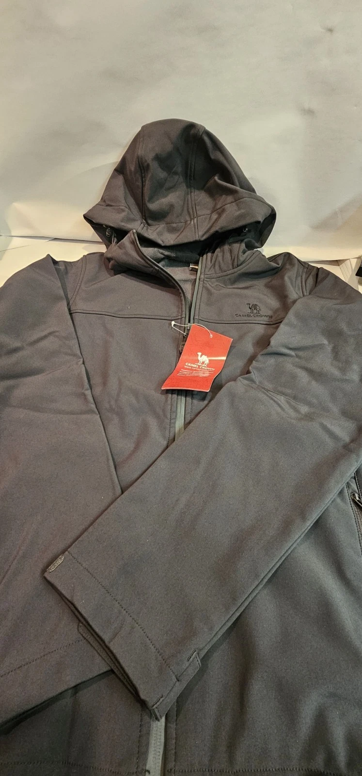 CAMEL CROWN Men's Small Softshell Grey Jacket Waterproof Windproof