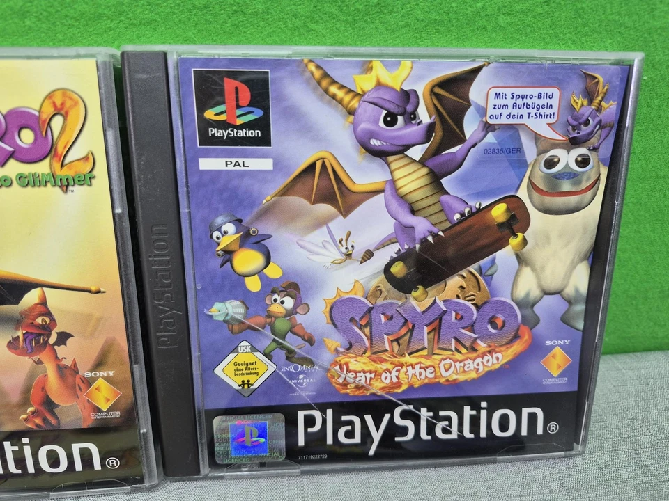 3x Spyro The Dragon 1 Spyro 2 Gateway To Glimmer Spyro 3 Year Of The Dragon PS1 - Immagine 4 di 4