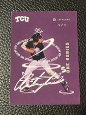 ANTHONY SILVA 2023-24 ONIT TCU Baseball On Card One Series AUTO # 1/1