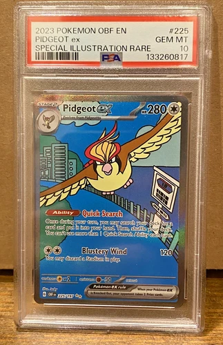 PSA 10 Pidgeot ex 225/197 Special Illustration Rare - Pokemon Obsidian Flames