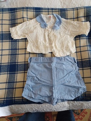 Vintage 1940's Children's clothing ,shoes and baby brush.