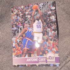 NBA Hoops Antoine Carr Forward Utah Jazz NBA Basketball Sports Trading Card