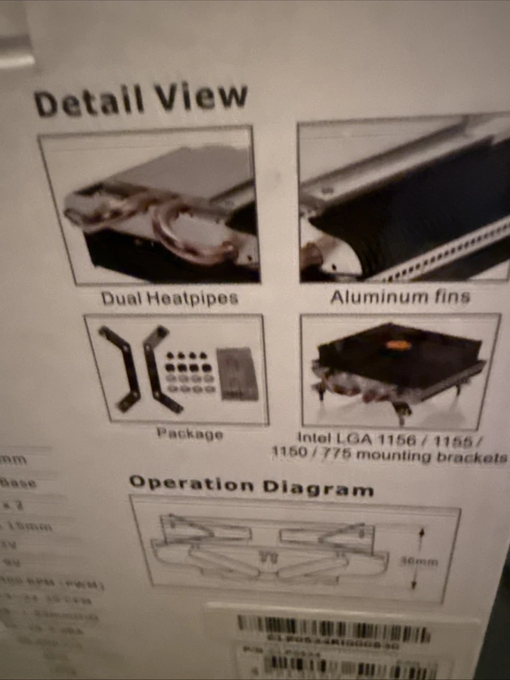 Thermaltake Slim 3x CPU Cooler-intel Socket LGA 1255-CLP 0534 - Image 3 of 4