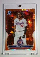 James Wood 2023 Bowman Chrome Sapphire  Image Variation Orange 01/75
