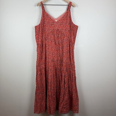 Joie Maxi Dress XXL Tiered Boho Cottage Flowy Breathable Woven Tea Rose Beach