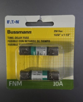 Bussmann Time-Delay FNM Fuses 10 Ampere (2 ct)
