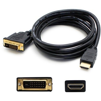 AddOn 6ft HDMI 1.3 Male to DVI-D Single Link (18+1 pin) Male Black Cable For Res
