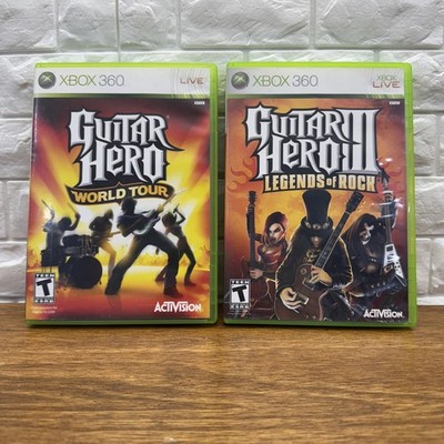Guitar Hero III 3 Legends of Rock & World Tour Bundle (Xbox 360) CIB Refurbished