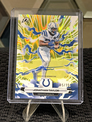 2025 Topps Resurgence Jonathan Taylor Colts Lime Green Static Autograph Card /15