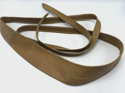 ADA Collection Leather Wrap Belt Womens Small Medium Tie Tan  display picture 3