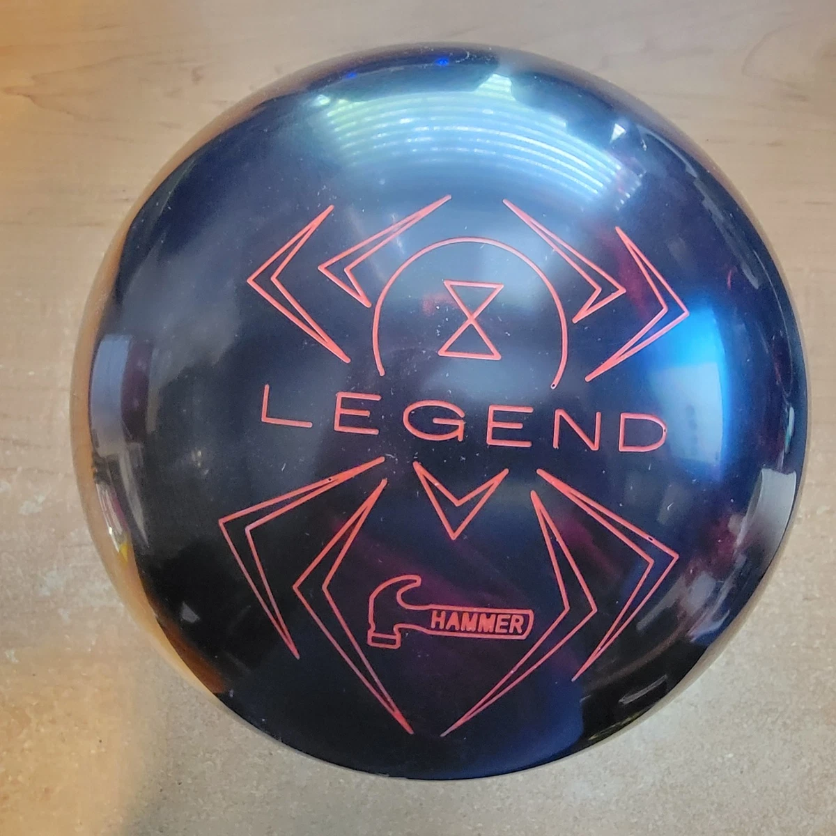 HAMMER よく曲がる14ポンドボ−リング　ボ−ル LEGEND ハンマーヘッド パール