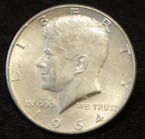 1964D Kennedy SILVER Half Dollar 90% Silver in VF Condition!