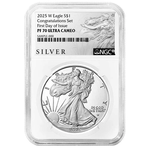 2025-W Proof $1 American Silver Eagle Congratulations Set NGC PF70UC FDI ALS