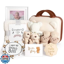 iAOVUEBY Baby Gift Set, Baby Shower Gifts for Girls Boys, Bear New Baby Gift 