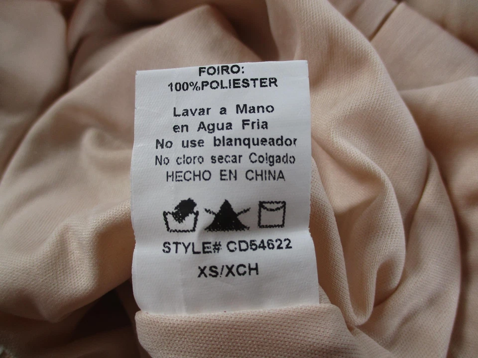 温莎连衣裙女式 XS 裸色亮片紧身迷你可调肩带派对 CD54622 — 第 3/4 张图片