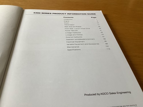 Massey Ferguson 4300 series tractor product guide 118 pages 2002 - Picture 5 of 8