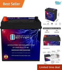 Mm-ns40 Agm Car Battery - 12v 35ah 370 Cca Universal Fit For Passenger Cars
