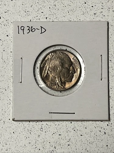 1936-D Buffalo Nickel Gem BU Uncirculated Full Horn
