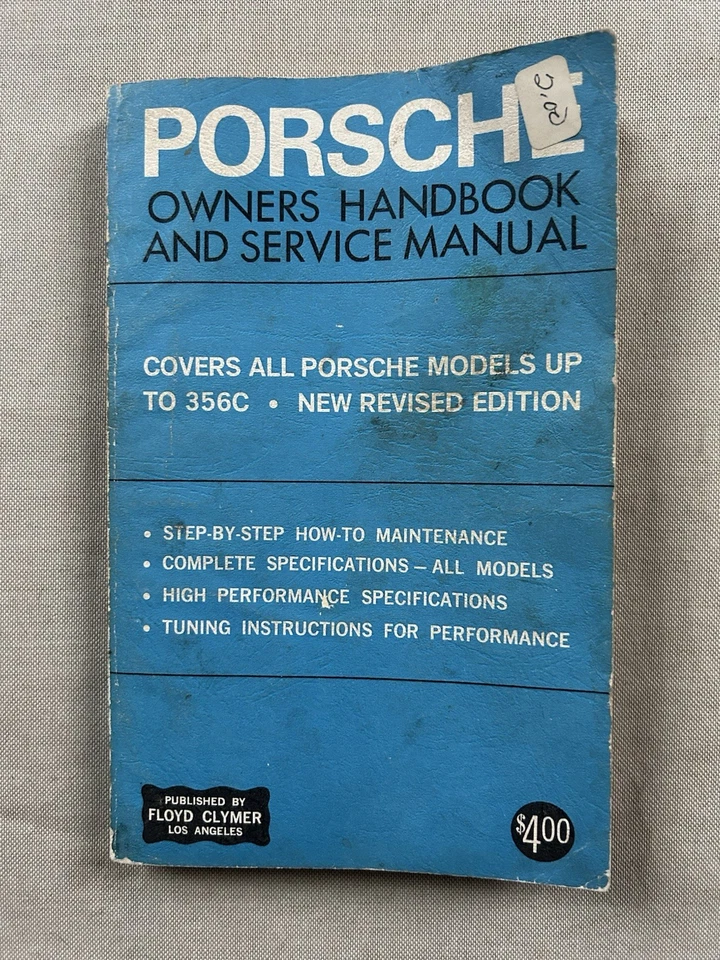 Manual del propietario de Porsche 1967 manual de servicio Floyd Clymer 356C libro de colección Foto 2 de 4